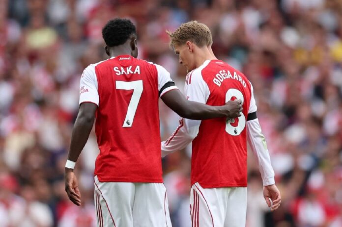 Bukayo Saka dan Odegaard